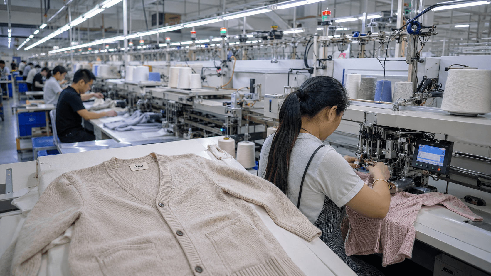 Modern cardigan factory at a cardigan manufacturer 2026