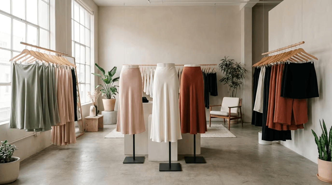 skirt manufacturer 2026 showroom display